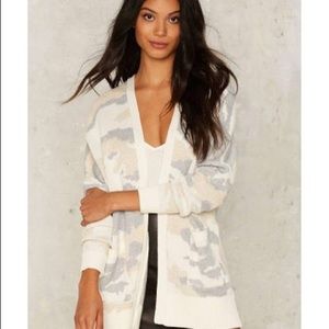Nasty Gal Camo Cardigan